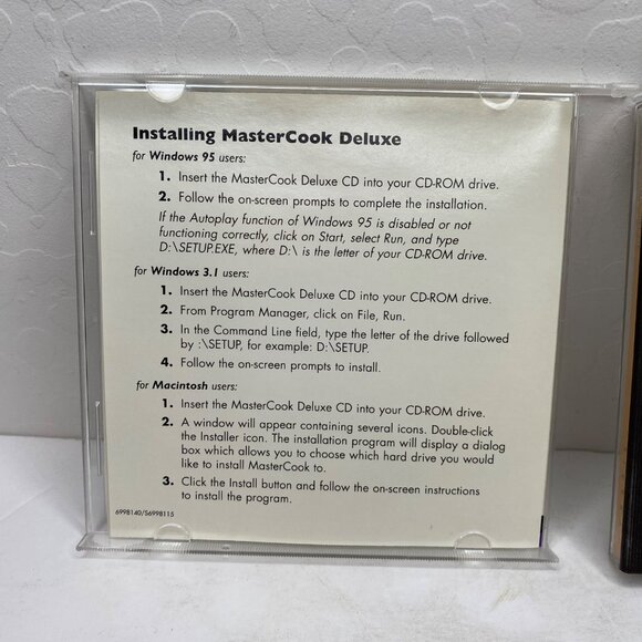 Vintage Sierra MasterCook Deluxe CD-ROM Multimedia Cookbook 1000+ Gourmet Recipe - Picture 2 of 5